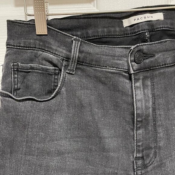 Pacsun Black Women's High Rise Raw Hem Cotton Jeggings Jeans Size 29 - Picture 2 of 7